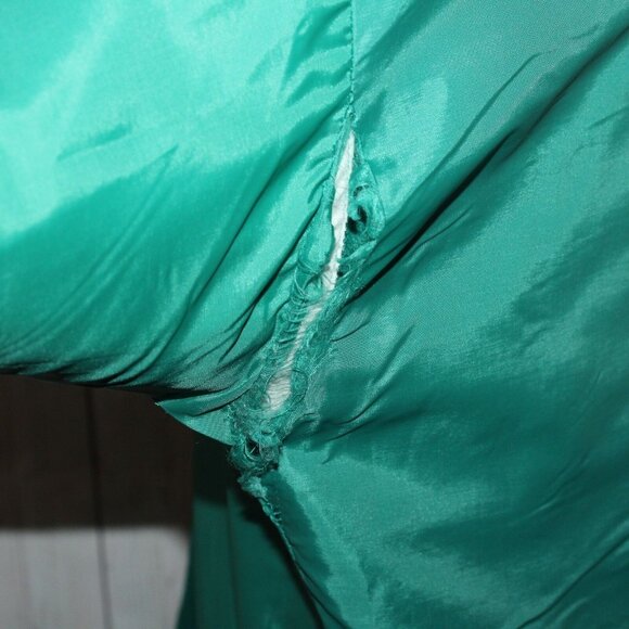 Vintage 70s 80s Garamont Sport Large Green White Varsity Letterman Retro Jacket - Picture 11 of 12